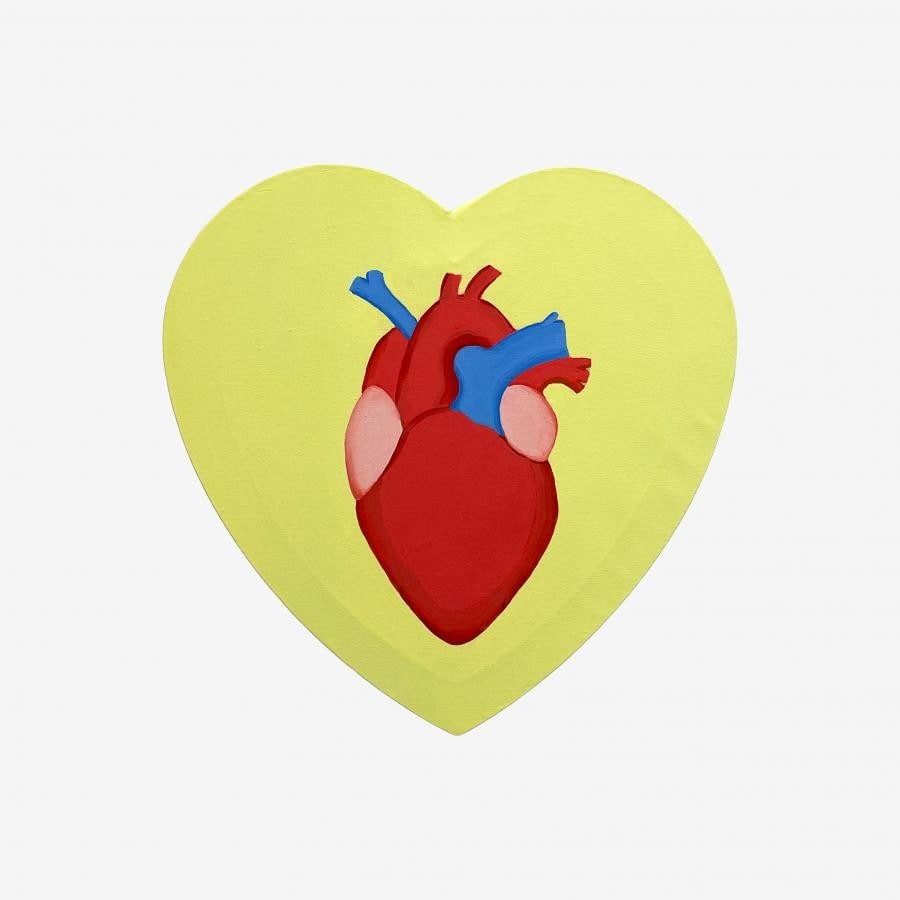 カナイフユキ 個展「ゆっくりと届く祈り」描きおろし原画｜『heart』【ご注文から1-2週間でのご発送】