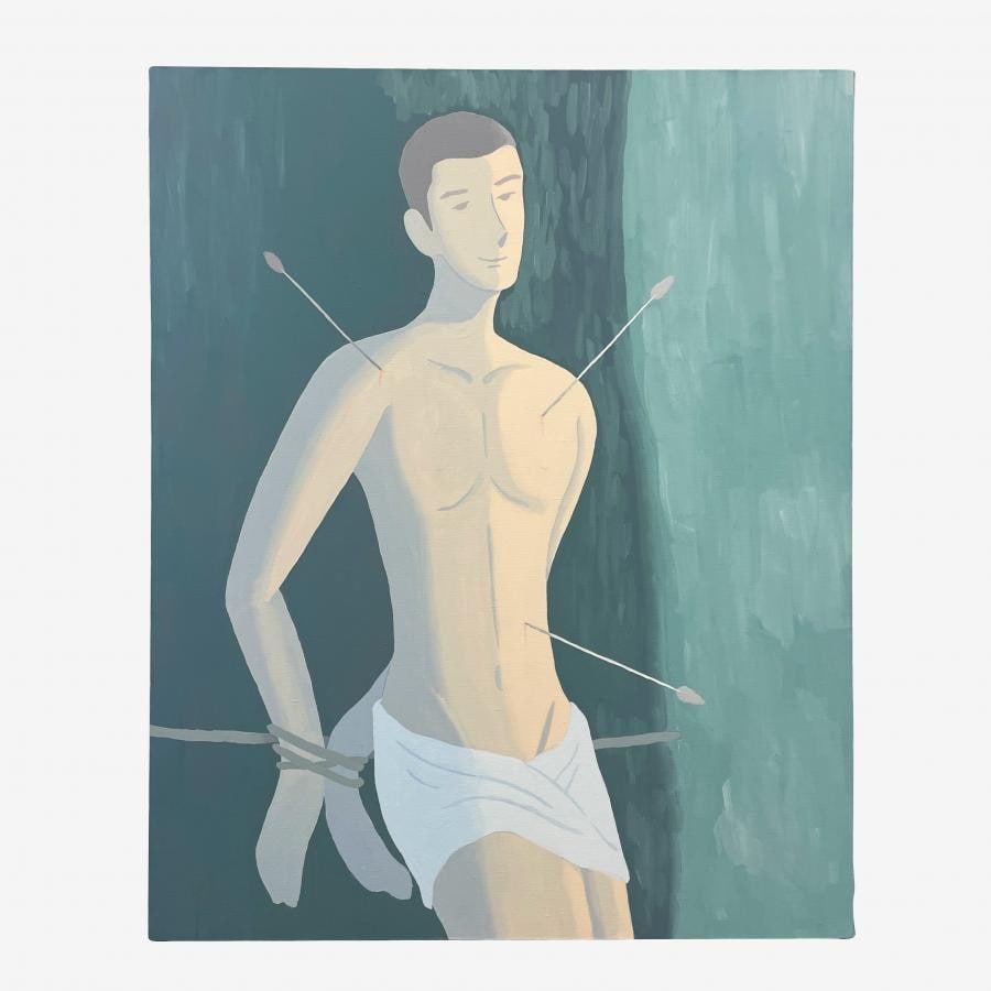 カナイフユキ 個展「ゆっくりと届く祈り」描きおろし原画｜『my st.sebastian smiles in the dark』【ご注文から1-2週間でのご発送】